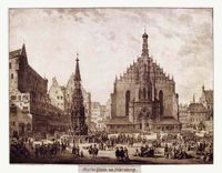 Domenico Quaglio: Nürnberg Hauptmarkt